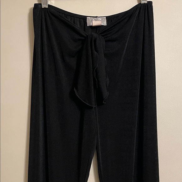 Chic Black Beach Coverup Pants - Picture 2 of 7